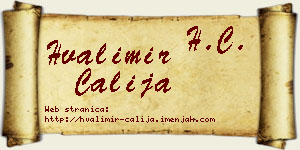Hvalimir Čalija vizit kartica